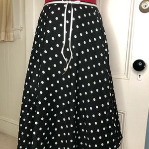 Michele flowy polka dot skirt, size 6